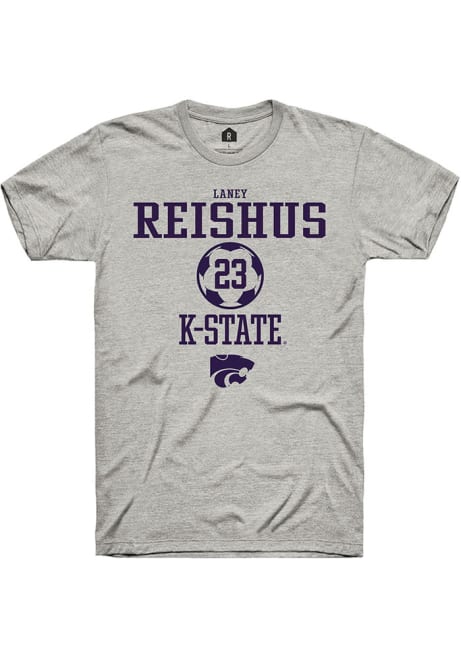 Laney Reishus Grey K-State Wildcats NIL Sport Icon Short Sleeve T Shirt