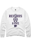 Main image for Laney Reishus Rally Mens White K-State Wildcats NIL Sport Icon Crew Sweatshirt