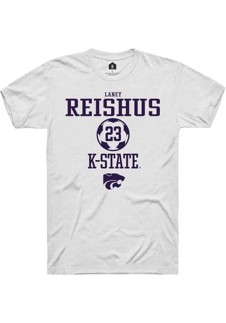 Laney Reishus White K-State Wildcats NIL Sport Icon Short Sleeve T Shirt