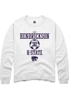 Main image for Lily Hendrickson Rally Mens White K-State Wildcats NIL Sport Icon Crew Sweatshirt