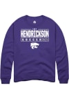 Main image for Lily Hendrickson Rally Mens Purple K-State Wildcats NIL Stacked Box Crew Sweatshirt