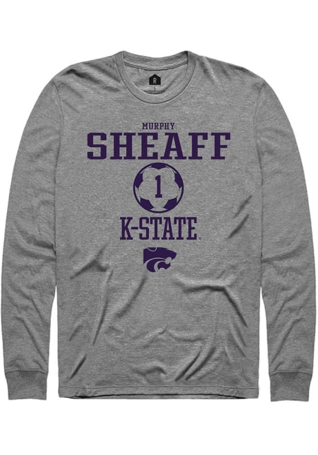 Murphy Sheaff Rally Mens Graphite K-State Wildcats NIL Sport Icon Tee