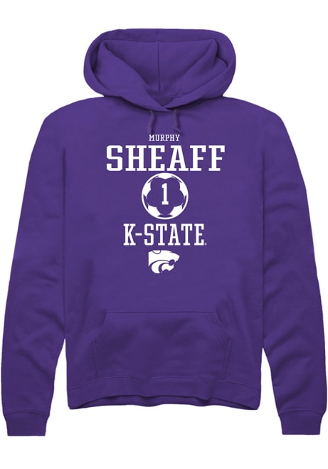 Murphy Sheaff Rally Mens Purple K-State Wildcats NIL Sport Icon Hooded Sweatshirt