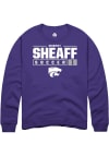 Main image for Murphy Sheaff Rally Mens Purple K-State Wildcats NIL Stacked Box Crew Sweatshirt