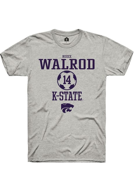 Reece Walrod Ash K-State Wildcats NIL Sport Icon Short Sleeve T Shirt