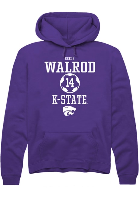 Reece Walrod Rally Mens Purple K-State Wildcats NIL Sport Icon Hooded Sweatshirt