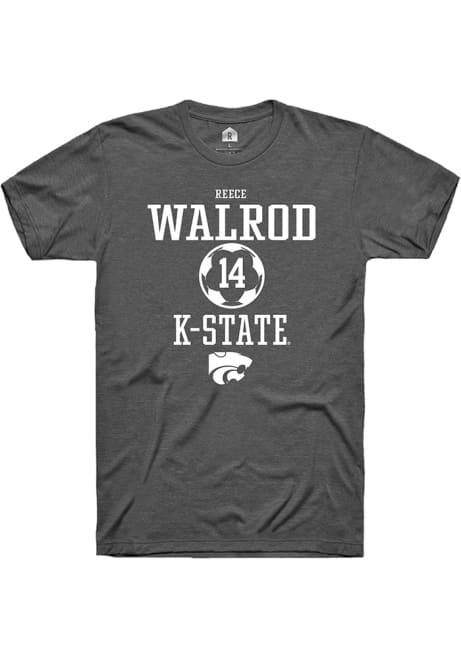 Reece Walrod Grey K-State Wildcats NIL Sport Icon Short Sleeve T Shirt