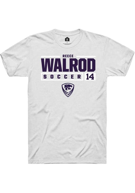 Reece Walrod White K-State Wildcats NIL Stacked Box Short Sleeve T Shirt