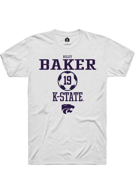Riley Baker White K-State Wildcats NIL Sport Icon Short Sleeve T Shirt