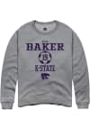 Main image for Riley Baker Rally Mens Graphite K-State Wildcats NIL Sport Icon Crew Sweatshirt