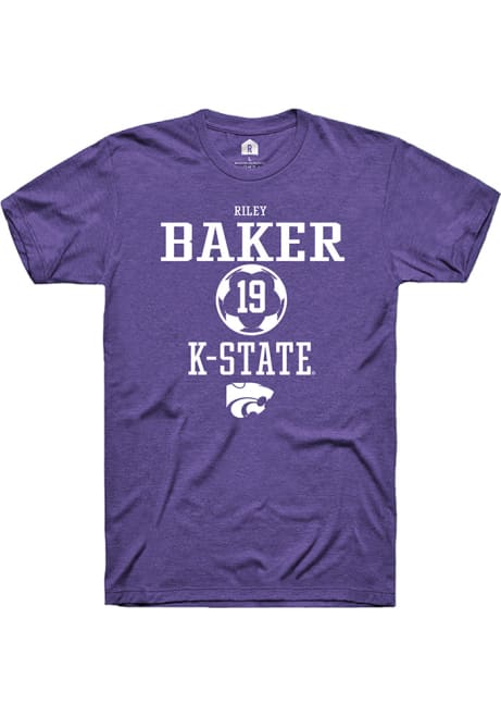 Riley Baker Purple K-State Wildcats NIL Sport Icon Short Sleeve T Shirt