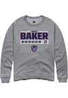Main image for Riley Baker Rally Mens Graphite K-State Wildcats NIL Stacked Box Crew Sweatshirt