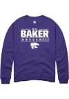 Main image for Riley Baker Rally Mens Purple K-State Wildcats NIL Stacked Box Crew Sweatshirt