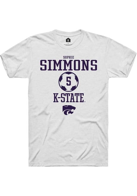 Sophie Simmons White K-State Wildcats NIL Sport Icon Short Sleeve T Shirt
