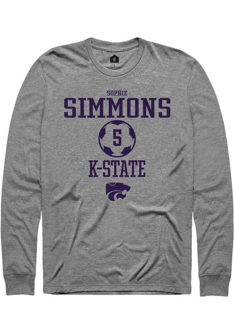 Sophie Simmons Rally Mens Graphite K-State Wildcats NIL Sport Icon Tee