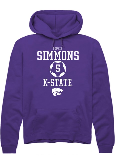 Sophie Simmons Rally Mens Purple K-State Wildcats NIL Sport Icon Hooded Sweatshirt
