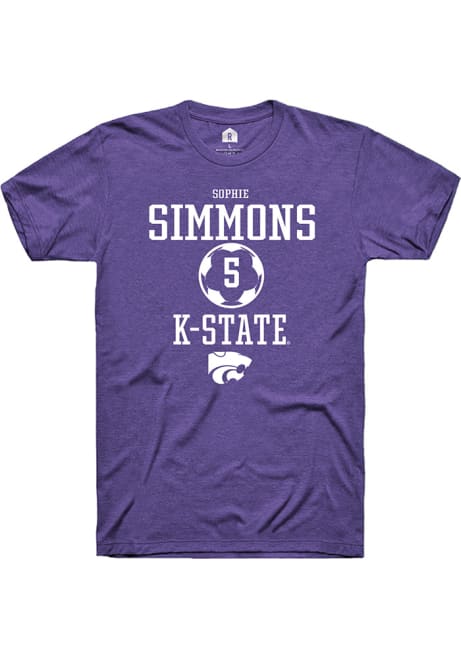 Sophie Simmons Purple K-State Wildcats NIL Sport Icon Short Sleeve T Shirt