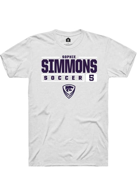 Sophie Simmons White K-State Wildcats NIL Stacked Box Short Sleeve T Shirt