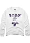 Main image for Elizabeth Gregorski Rally Mens White K-State Wildcats NIL Sport Icon Crew Sweatshirt