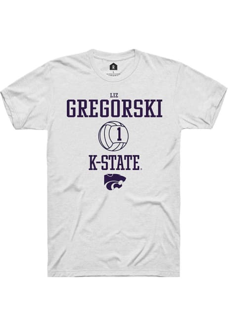 Elizabeth Gregorski White K-State Wildcats NIL Sport Icon Short Sleeve T Shirt
