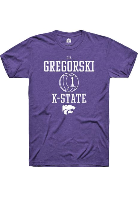 Elizabeth Gregorski Purple K-State Wildcats NIL Sport Icon Short Sleeve T Shirt