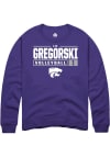 Main image for Elizabeth Gregorski Rally Mens Purple K-State Wildcats NIL Stacked Box Crew Sweatshirt