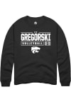Main image for Elizabeth Gregorski Rally Mens Black K-State Wildcats NIL Stacked Box Crew Sweatshirt
