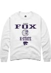 Main image for Reagan Fox  Rally K-State Wildcats Mens White NIL Sport Icon Long Sleeve Crew Sweatshirt
