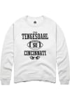 Main image for Evan Tengesdahl Rally Mens White Cincinnati Bearcats NIL Sport Icon Crew Sweatshirt