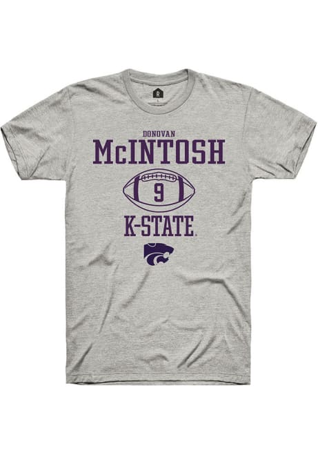Donovan McIntosh Ash K-State Wildcats NIL Sport Icon Short Sleeve T Shirt