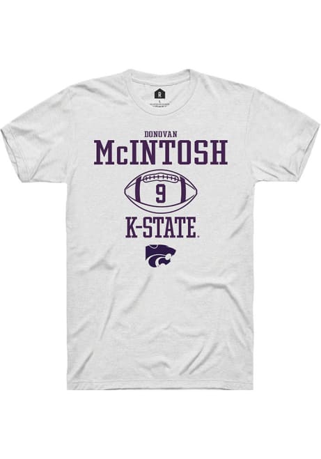 Donovan McIntosh White K-State Wildcats NIL Sport Icon Short Sleeve T Shirt