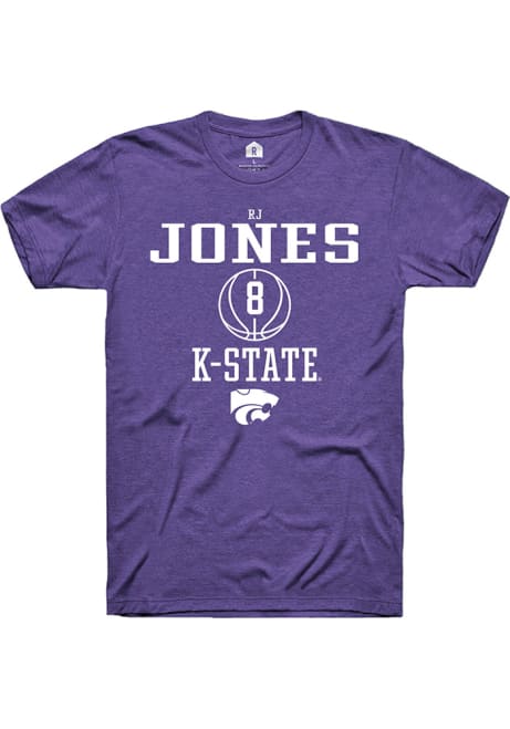 RJ Jones Purple K-State Wildcats NIL Sport Icon Short Sleeve T Shirt