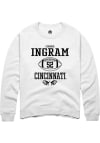 Main image for Connor Ingram Rally Mens White Cincinnati Bearcats NIL Sport Icon Crew Sweatshirt