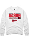 Main image for Andi Jackson Rally Mens White Nebraska Cornhuskers NIL Stacked Box Crew Sweatshirt