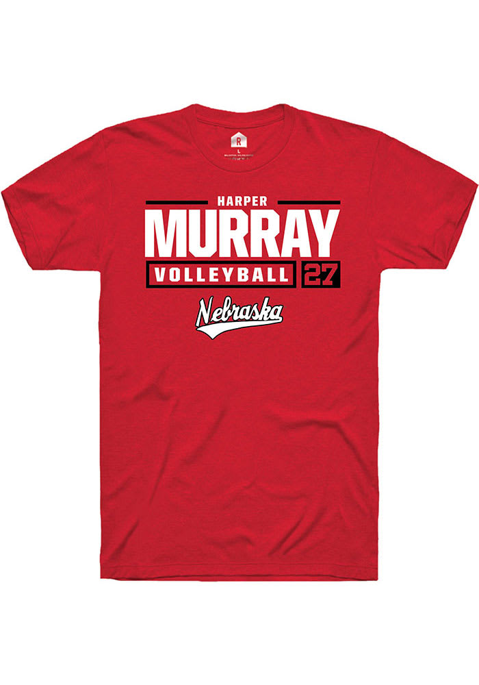 Harper Murray Nebraska Cornhuskers Rally Red NIL Stacked Box