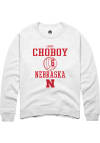 Main image for Laney Choboy Rally Mens White Nebraska Cornhuskers NIL Sport Icon Crew Sweatshirt