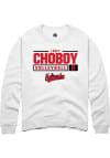 Main image for Laney Choboy Rally Mens White Nebraska Cornhuskers NIL Stacked Box Crew Sweatshirt