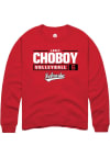 Main image for Laney Choboy Rally Mens Red Nebraska Cornhuskers NIL Stacked Box Crew Sweatshirt
