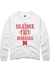 Main image for Sam Sledge Rally Mens White Nebraska Cornhuskers NIL Sport Icon Crew Sweatshirt
