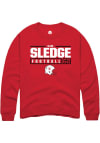 Main image for Sam Sledge Rally Mens Red Nebraska Cornhuskers NIL Stacked Box Crew Sweatshirt