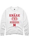 Main image for Tyler Knaak Rally Mens White Nebraska Cornhuskers NIL Sport Icon Crew Sweatshirt