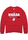 Main image for Tyler Knaak Rally Mens Red Nebraska Cornhuskers NIL Stacked Box Crew Sweatshirt