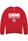Main image for Brennen Schramm Rally Mens Red Ohio State Buckeyes NIL Stacked Box Crew Sweatshirt