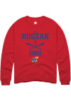 Main image for Sara Roszak  Rally Kansas Jayhawks Mens Red NIL Sport Icon Long Sleeve Crew Sweatshirt