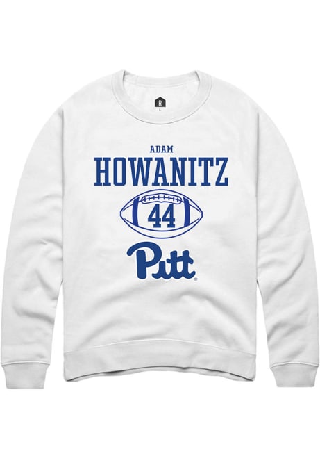 Adam Howanitz Rally Mens White Pitt Panthers NIL Sport Icon Crew Sweatshirt