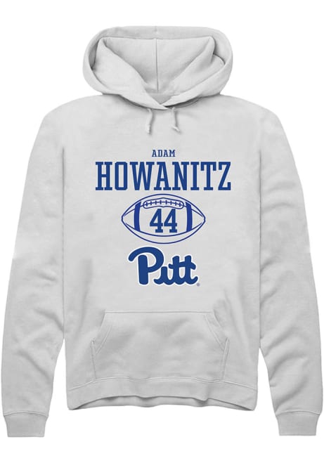 Adam Howanitz Rally Mens White Pitt Panthers NIL Sport Icon Hooded Sweatshirt