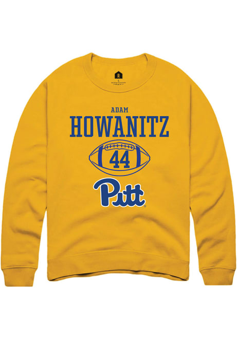 Adam Howanitz Rally Mens Gold Pitt Panthers NIL Sport Icon Crew Sweatshirt