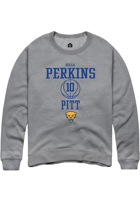 Bella Perkins Rally Mens Graphite Pitt Panthers NIL Sport Icon Crew Sweatshirt