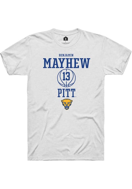 Benjamin Mayhew White Pitt Panthers NIL Sport Icon Short Sleeve T Shirt