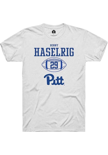 Benny Haselrig White Pitt Panthers NIL Sport Icon Short Sleeve T Shirt